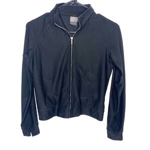 Nike black cropped athletic zip up jacket